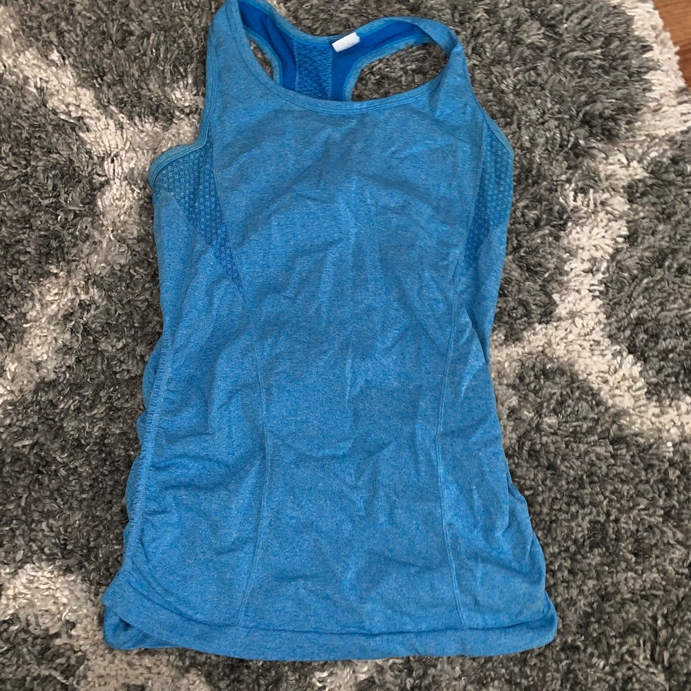 Blue workout tank